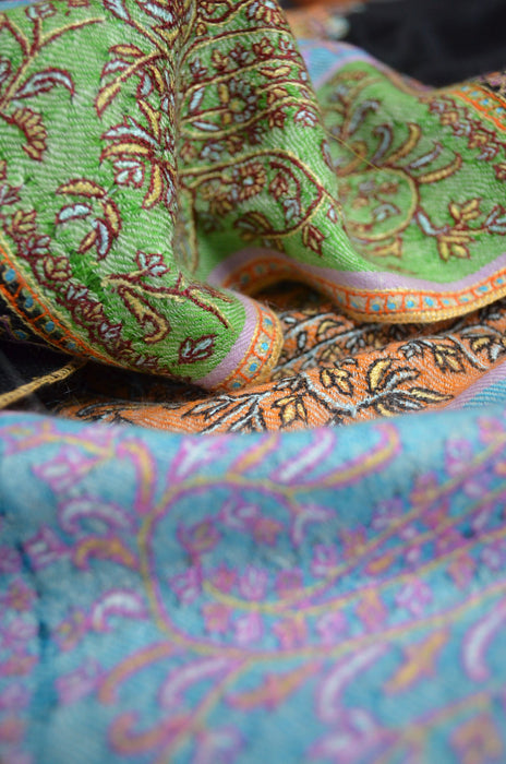 Black Big Border Cashmere Pashmina Shawl