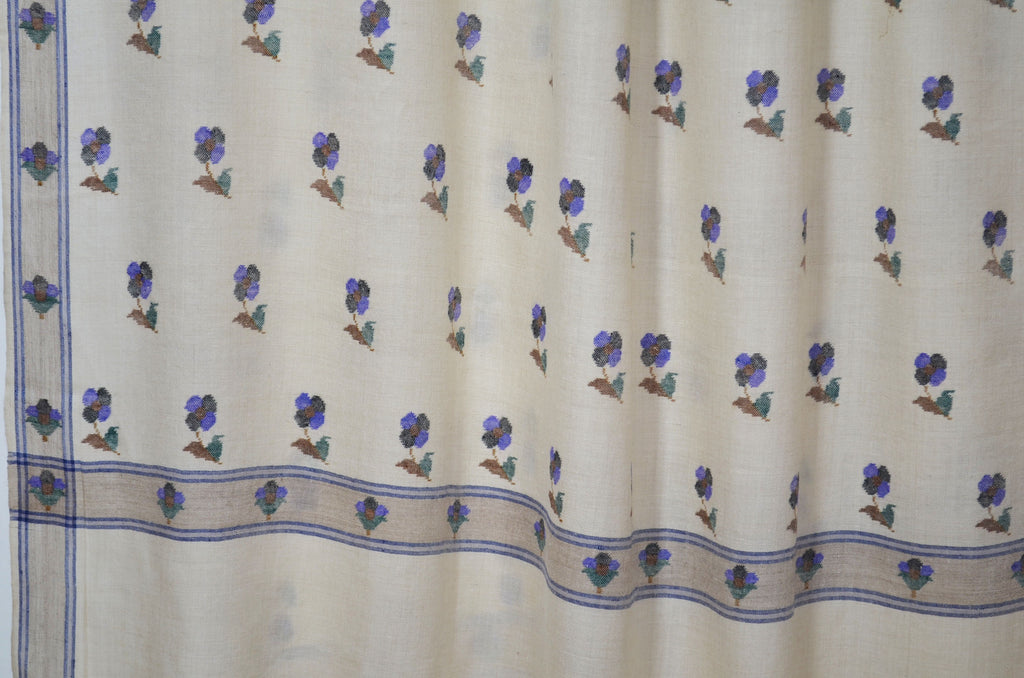 Oversized 3 Yard Pashmina Kani Motif Embroidery Shawl