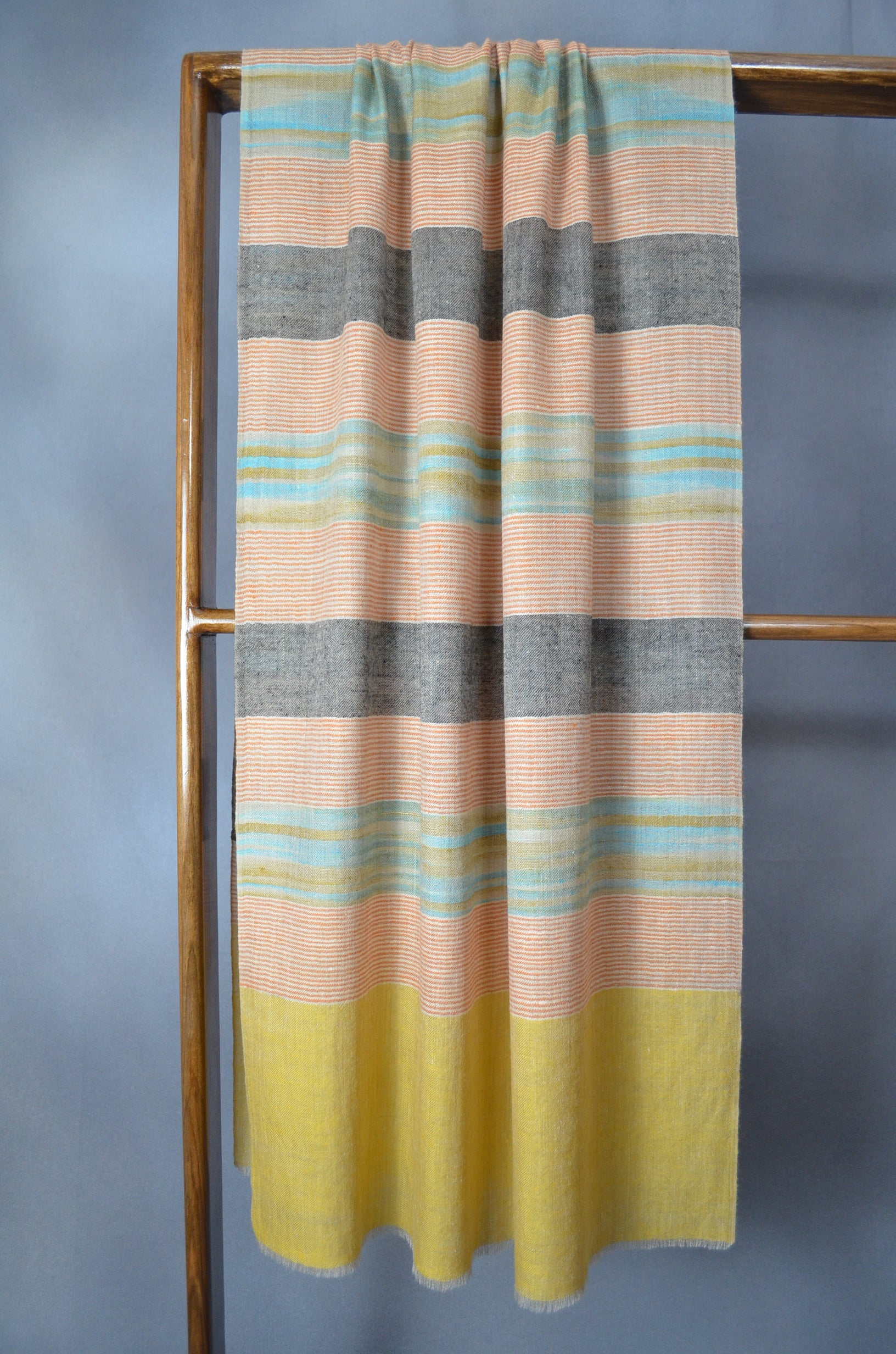 Ikat Pastle Colors Handwoven Cashmere Pashmina Scarf