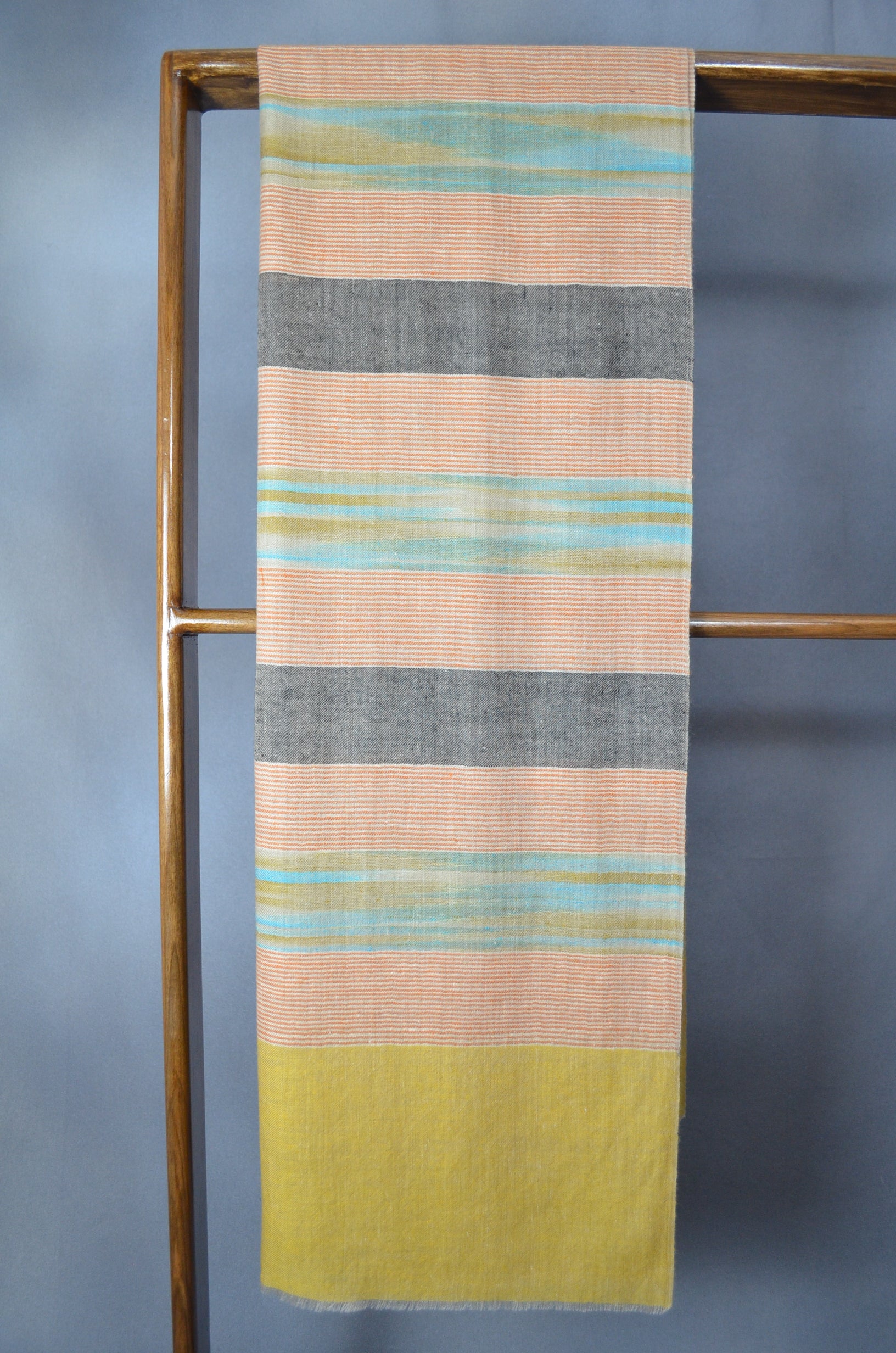 Ikat Pastle Colors Handwoven Cashmere Pashmina Scarf