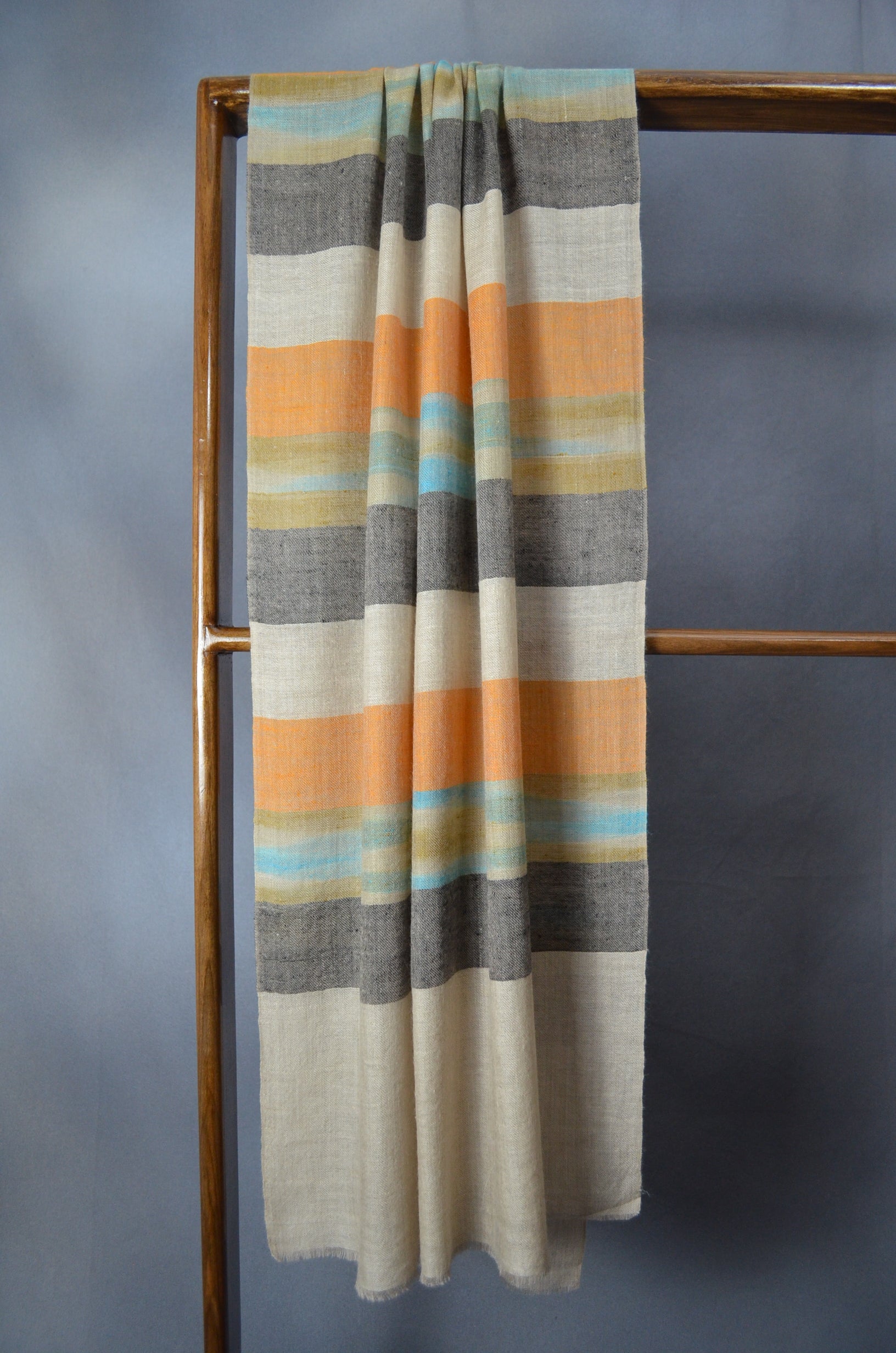 Ikat Multi Color Handwoven Cashmere Pashmina Scarf