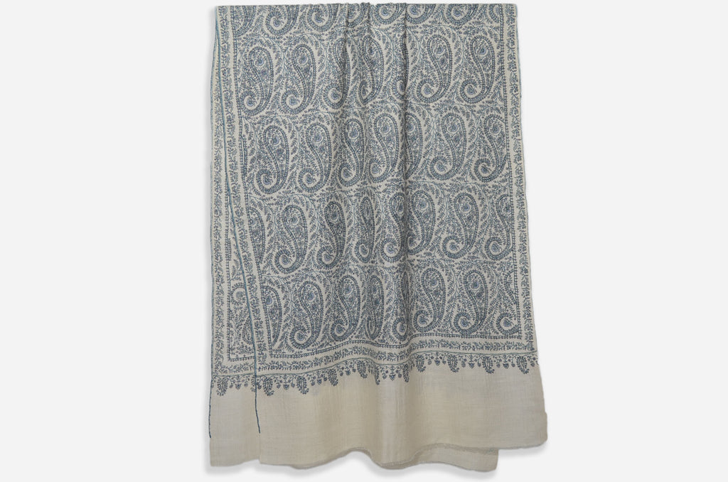 Ivory Cashmere Jamwar Stole