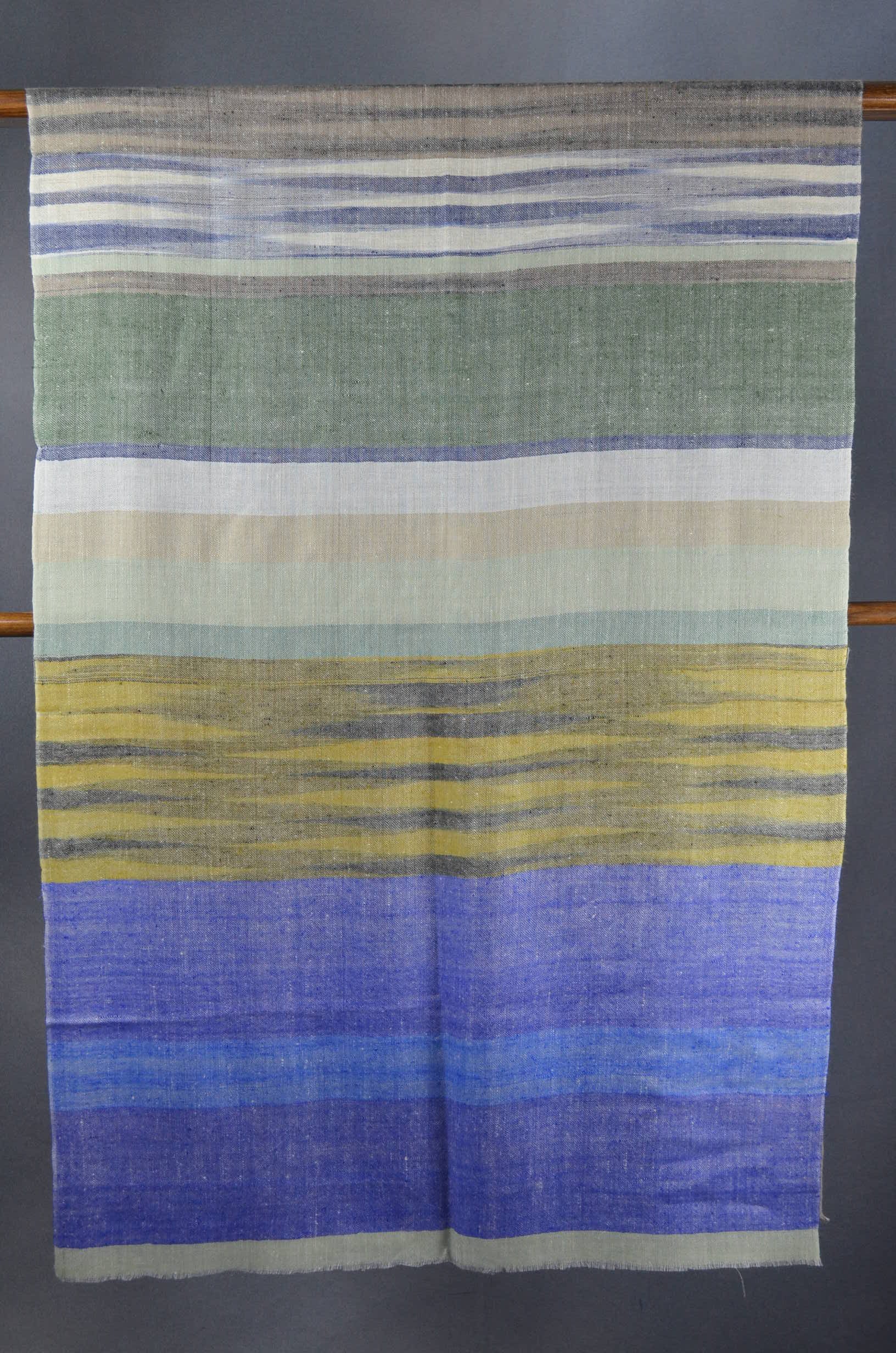 Ikat Multi Color Handwoven Cashmere Pashmina Scarf