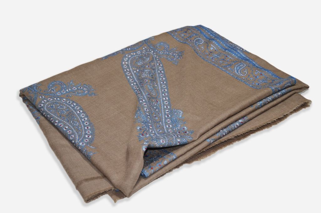 Oversized 3 Yard Pashmina Embroidery Shawl