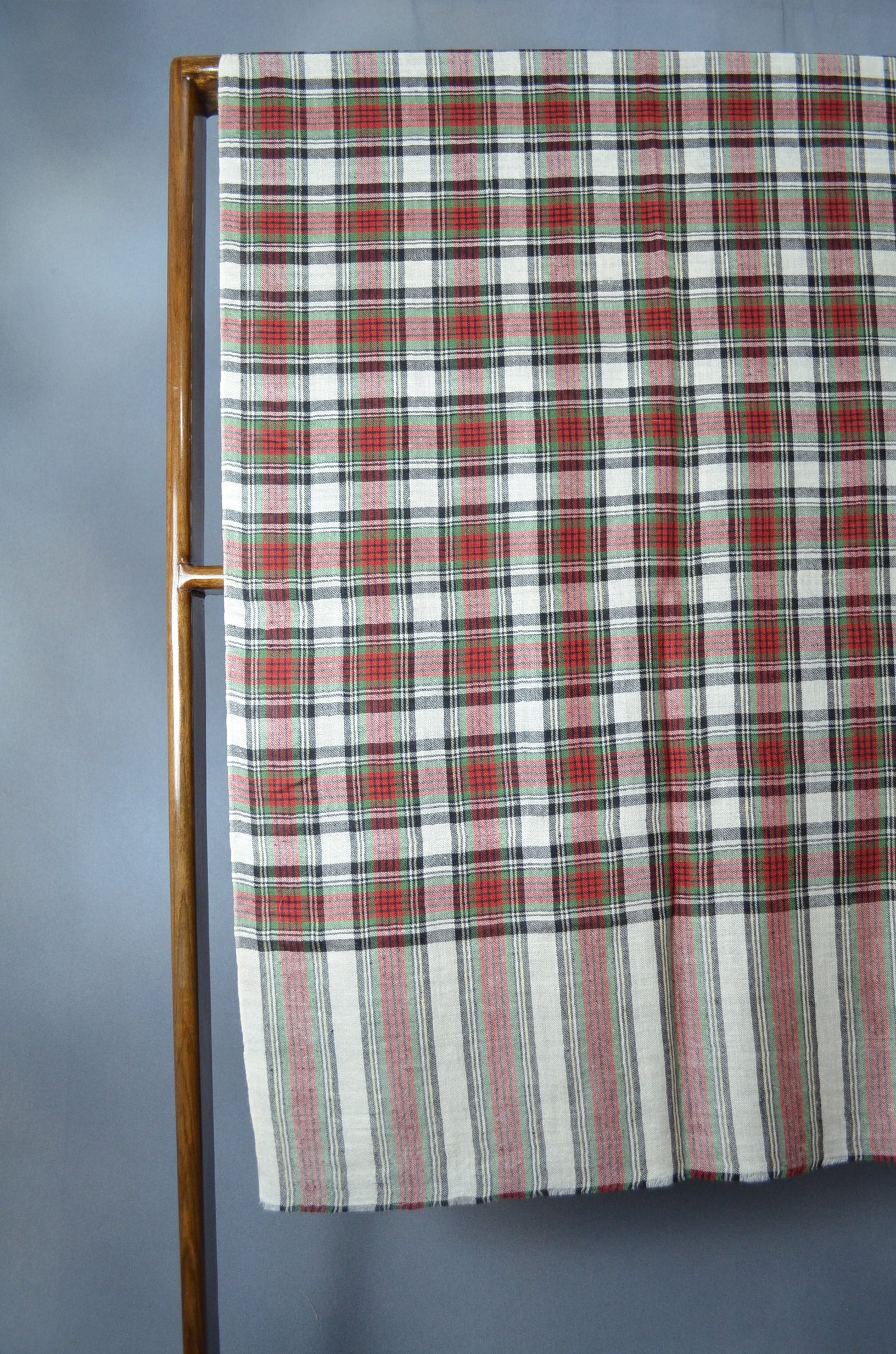 Plaid Handwoven Cashmere Pashmina Scarf