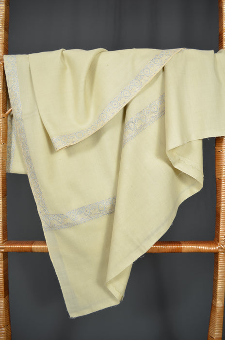 daffodil Border Embroidery Cashmere Pashmina Shawl