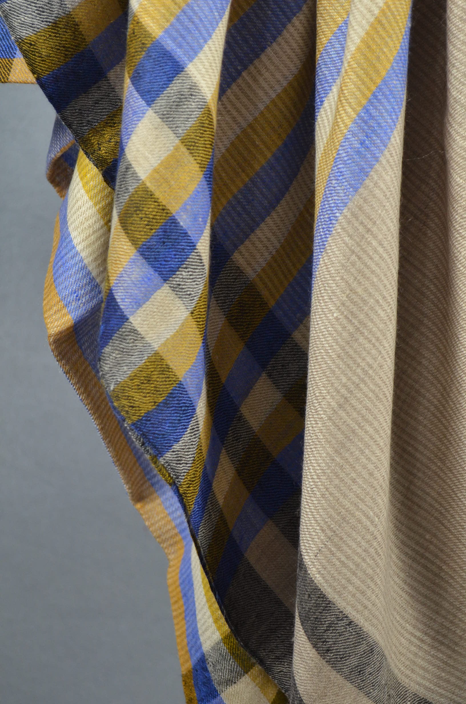 Multi Color Big Stripe Handwoven Cashmere Pashmina Scarf