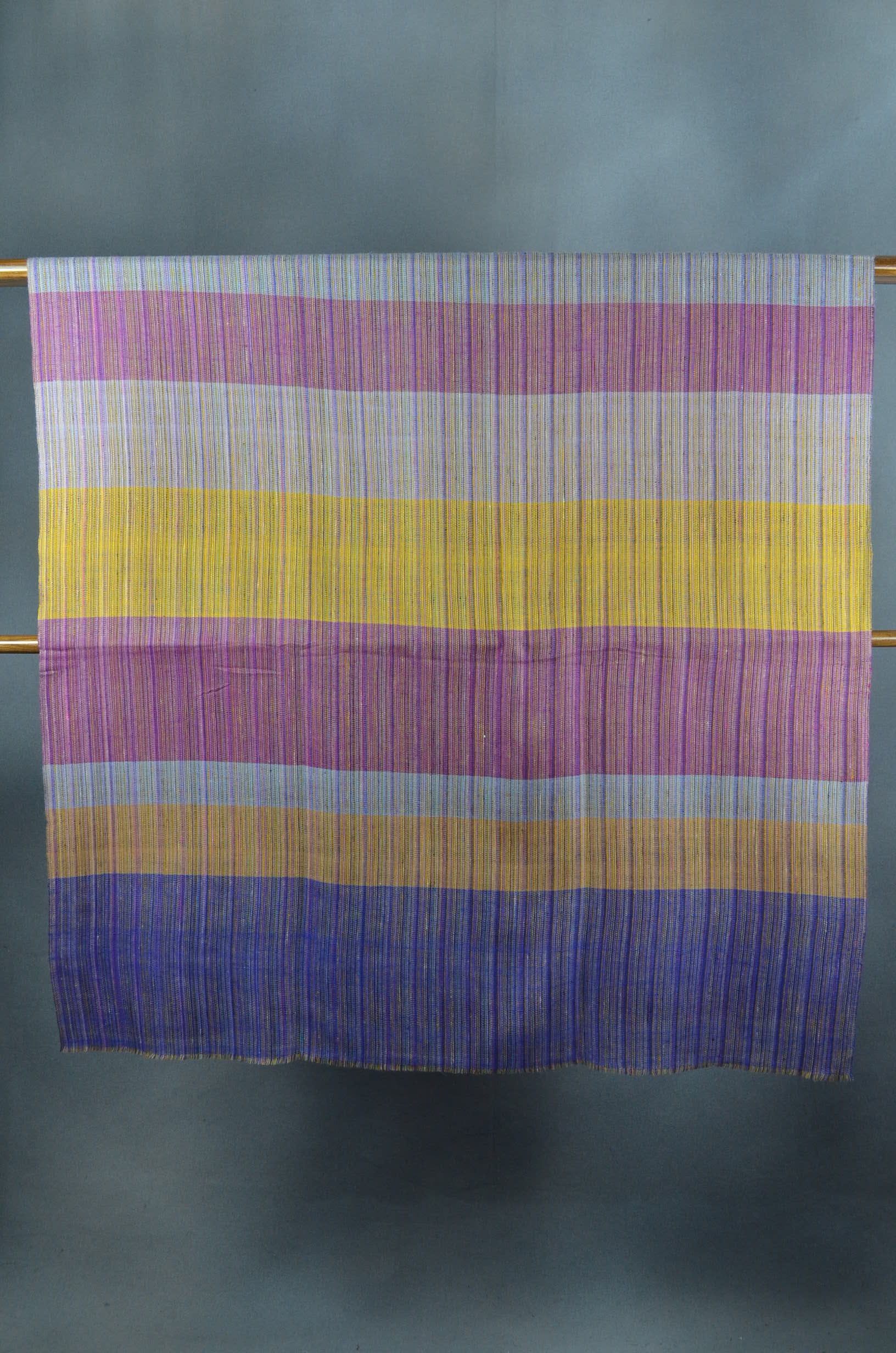Multi Color Big Strip Handwoven Cashmere Pashmina Shawl