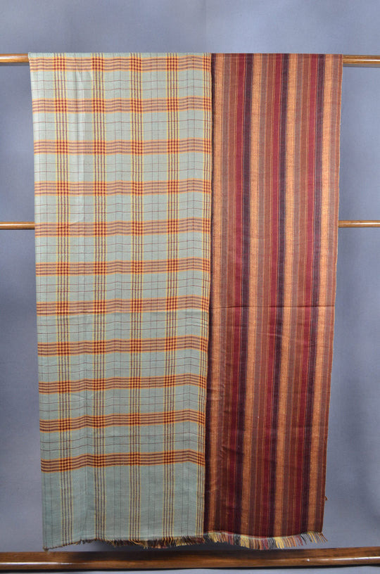 3 Yard Reversible Pashmina Check Shawl