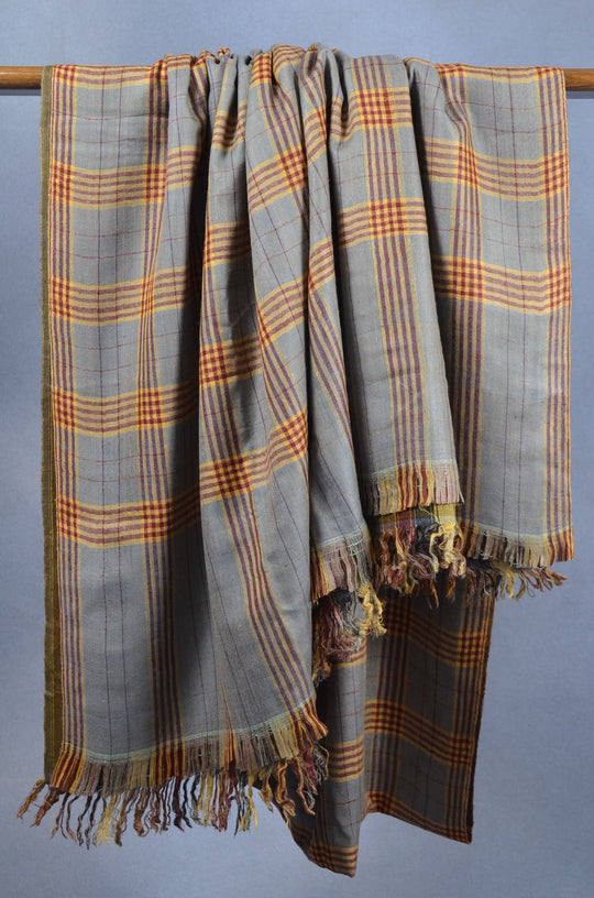 3 Yard Check Reversible Pashmina Shawl