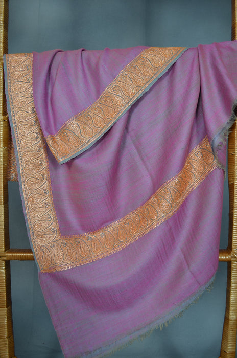 Pink 2.5 Yards Tilla Embroidery Pashmina Shawl