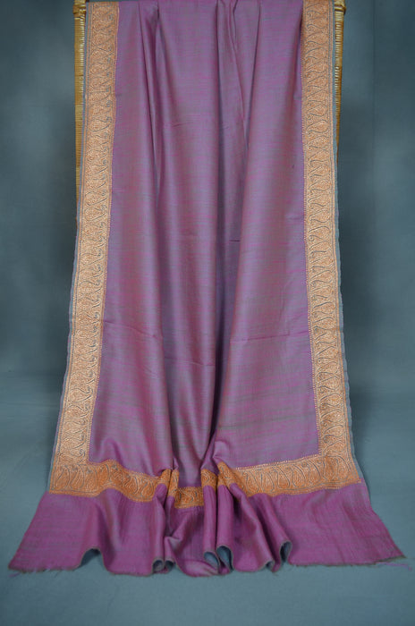 Pink 2.5 Yards Tilla Embroidery Pashmina Shawl
