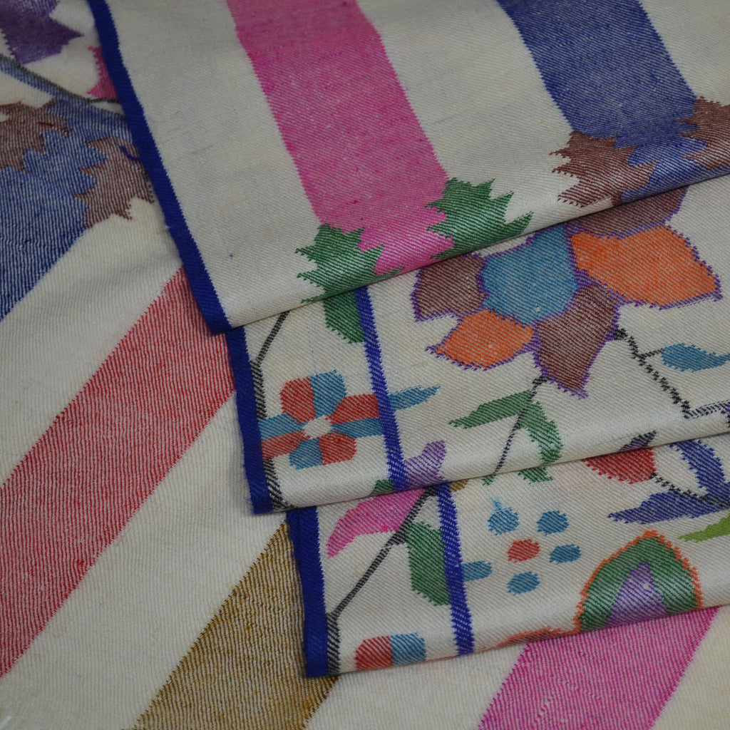 Ivory Kani Kashmir Jamawar Shawl