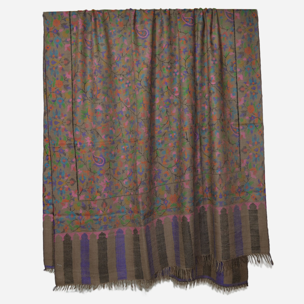 Natural Kani Kashmir Jamawar Shawl