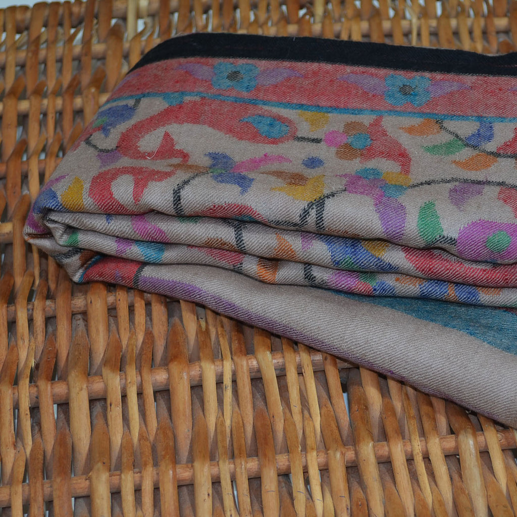 Natural Kani Kashmir Jamawar Shawl
