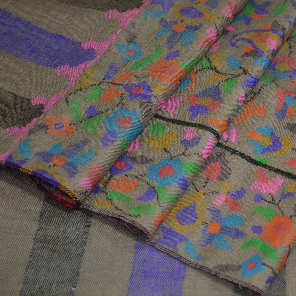 Natural Kani Kashmir Jamawar Shawl