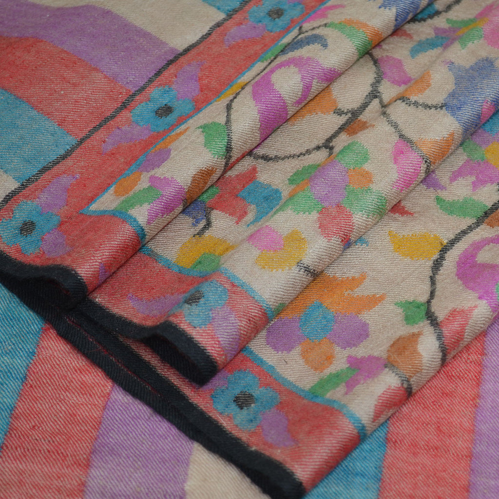 Natural Kani Kashmir Jamawar Shawl