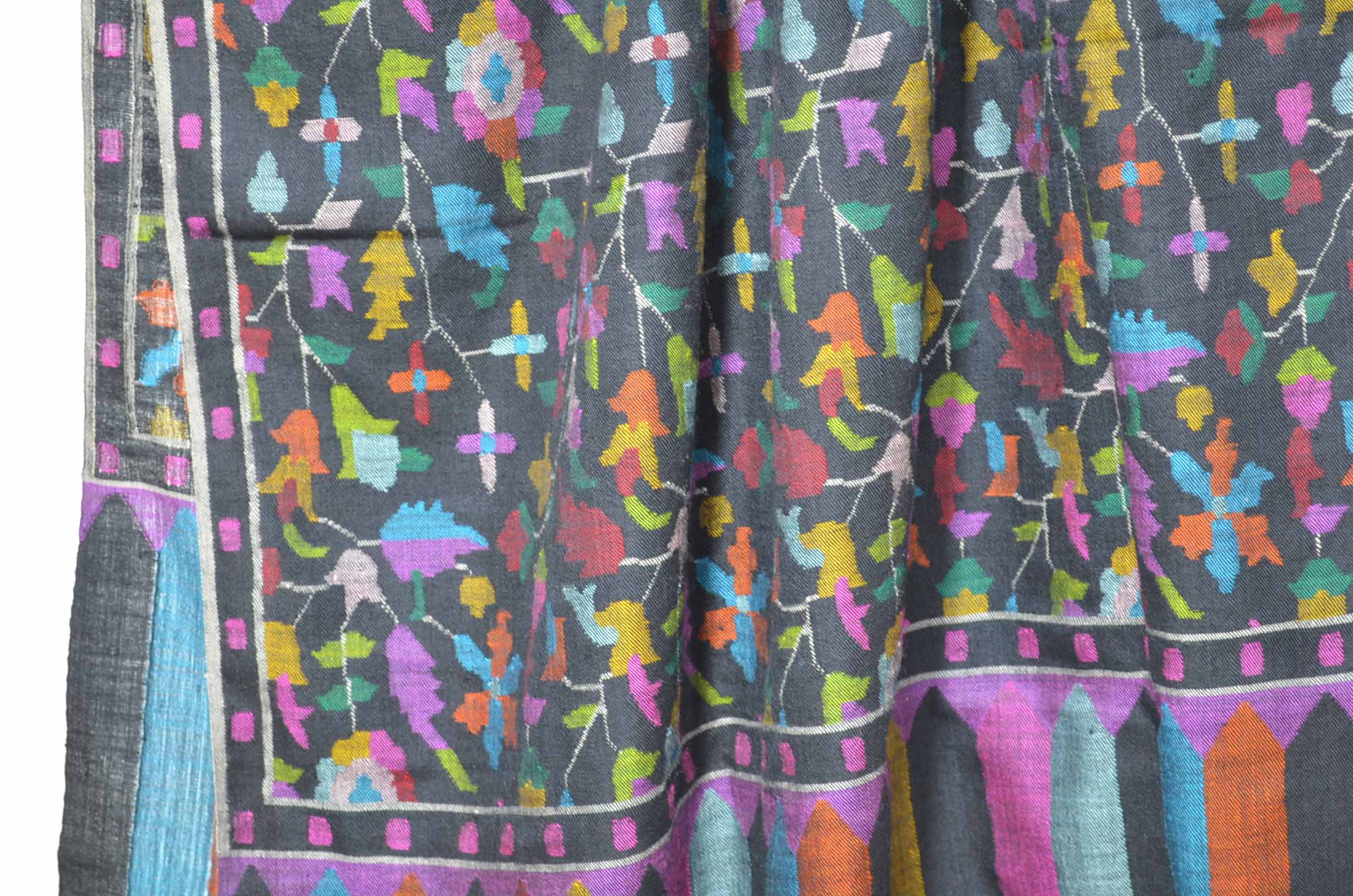 Black Kani Pashmina Jamwar Shawl