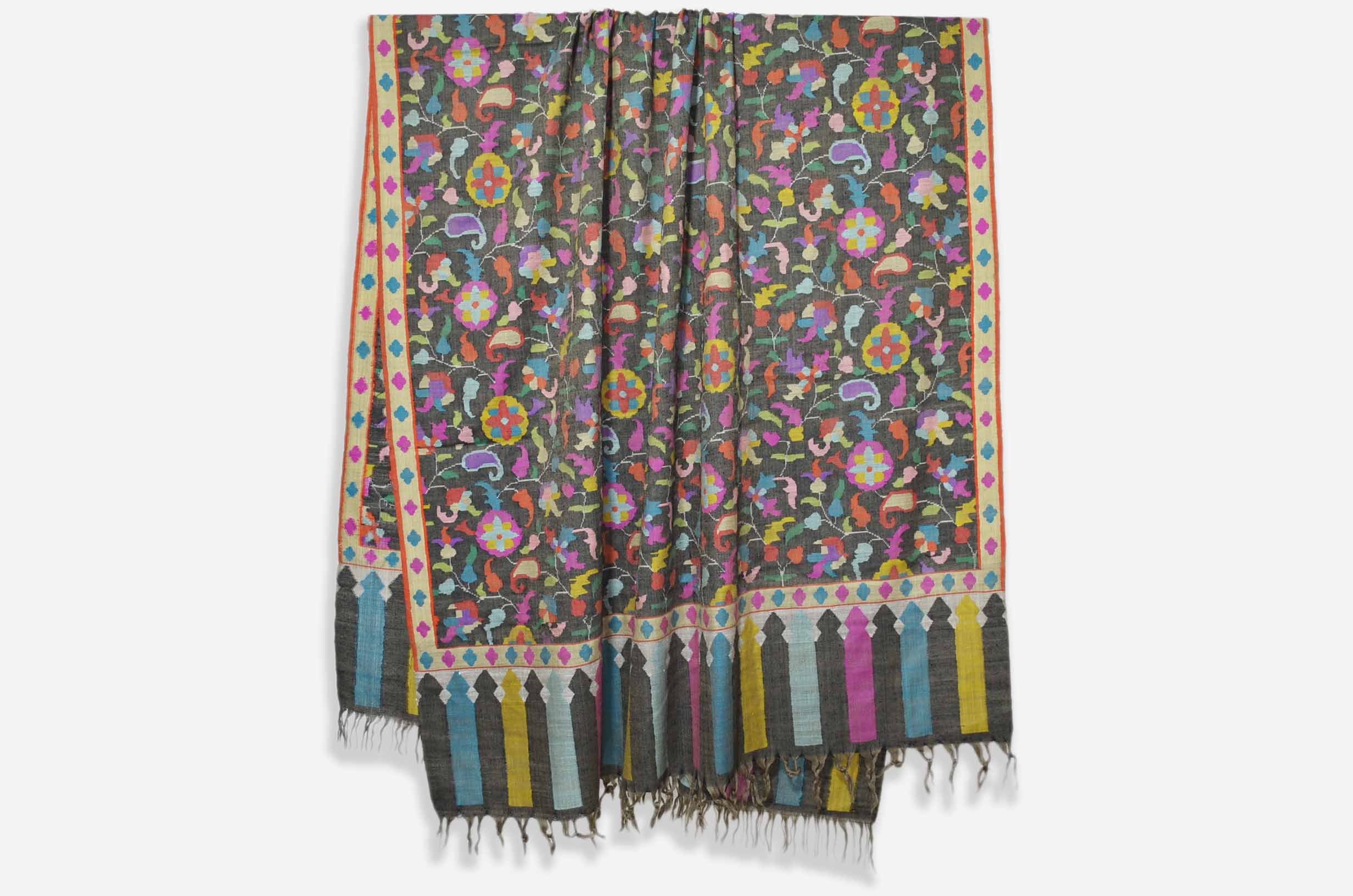 Black Kani Pashmina Jamwar Shawl