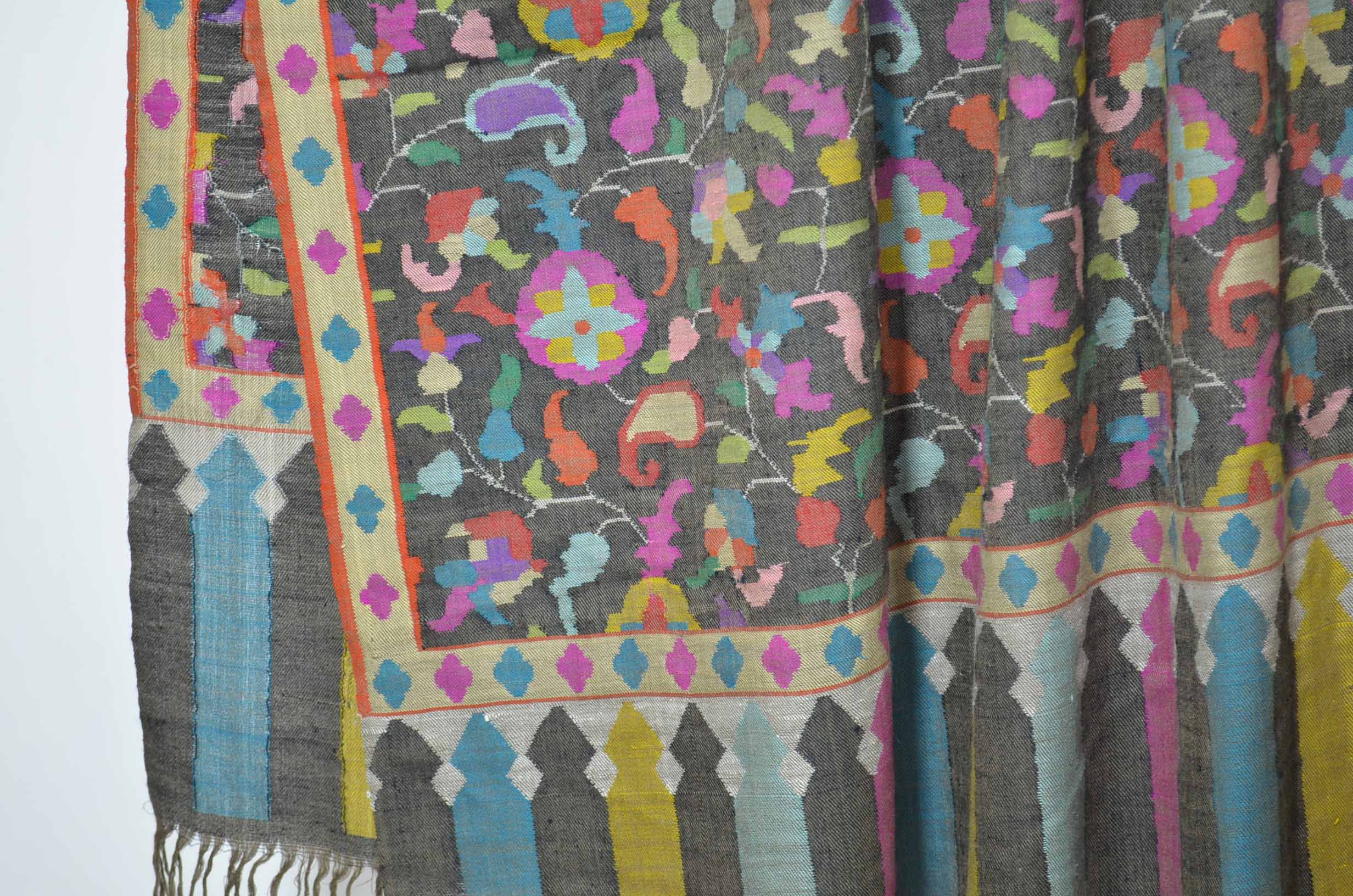 Black Kani Pashmina Jamwar Shawl