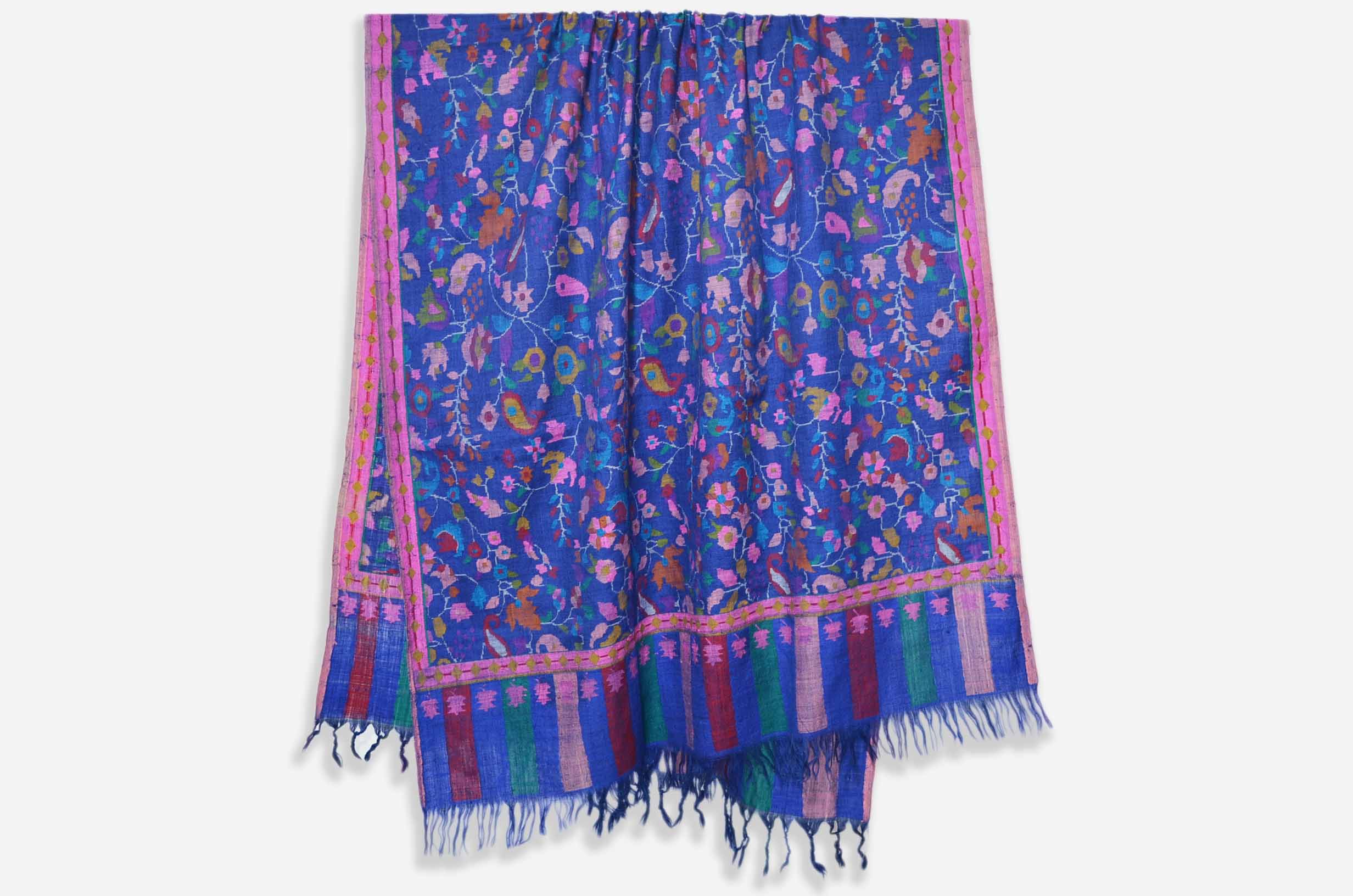 Blue Kani Jamawar Pashmina Shawl | Pure Kashmir