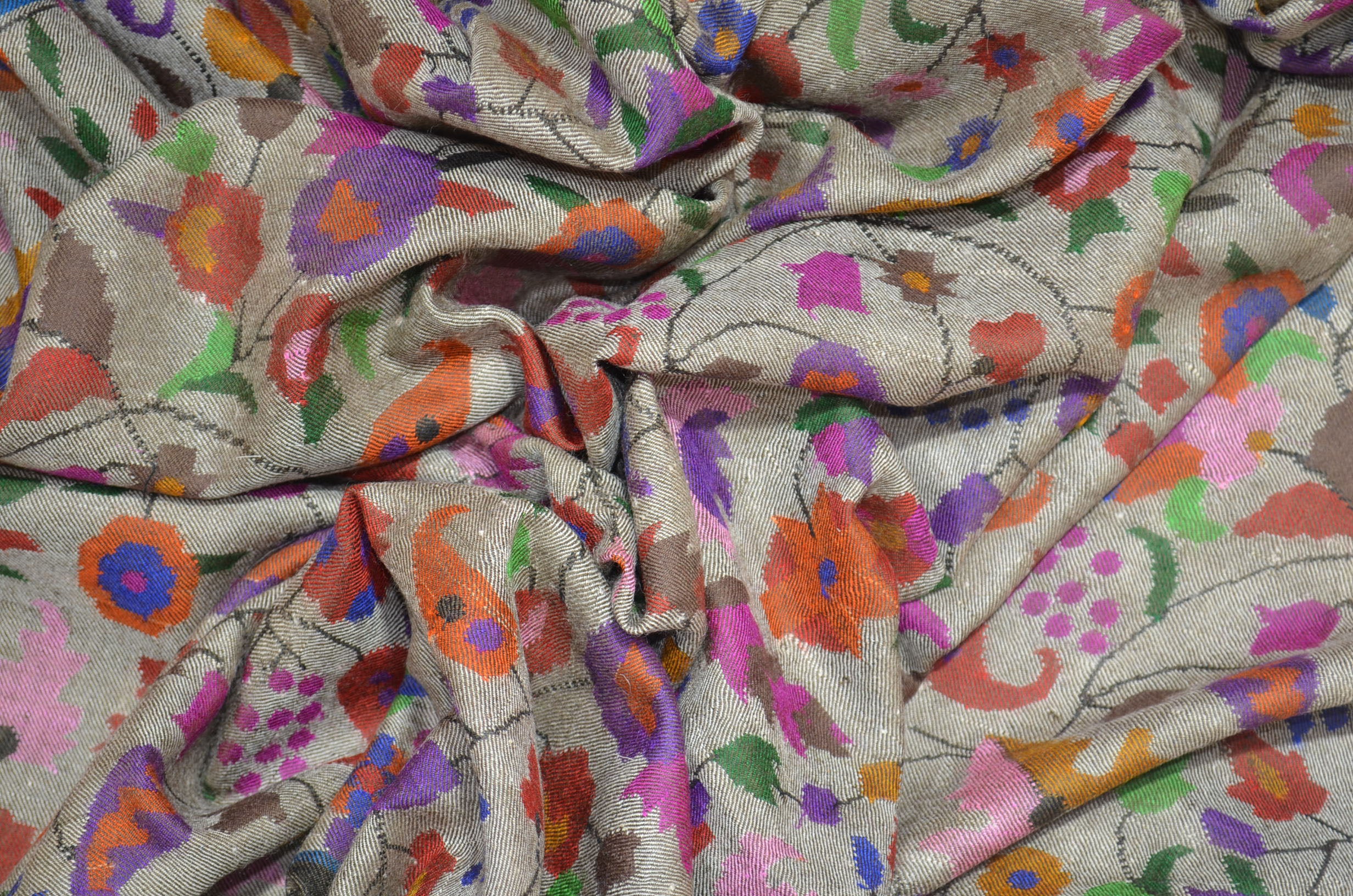 Natural Kani Jamawar Shawl