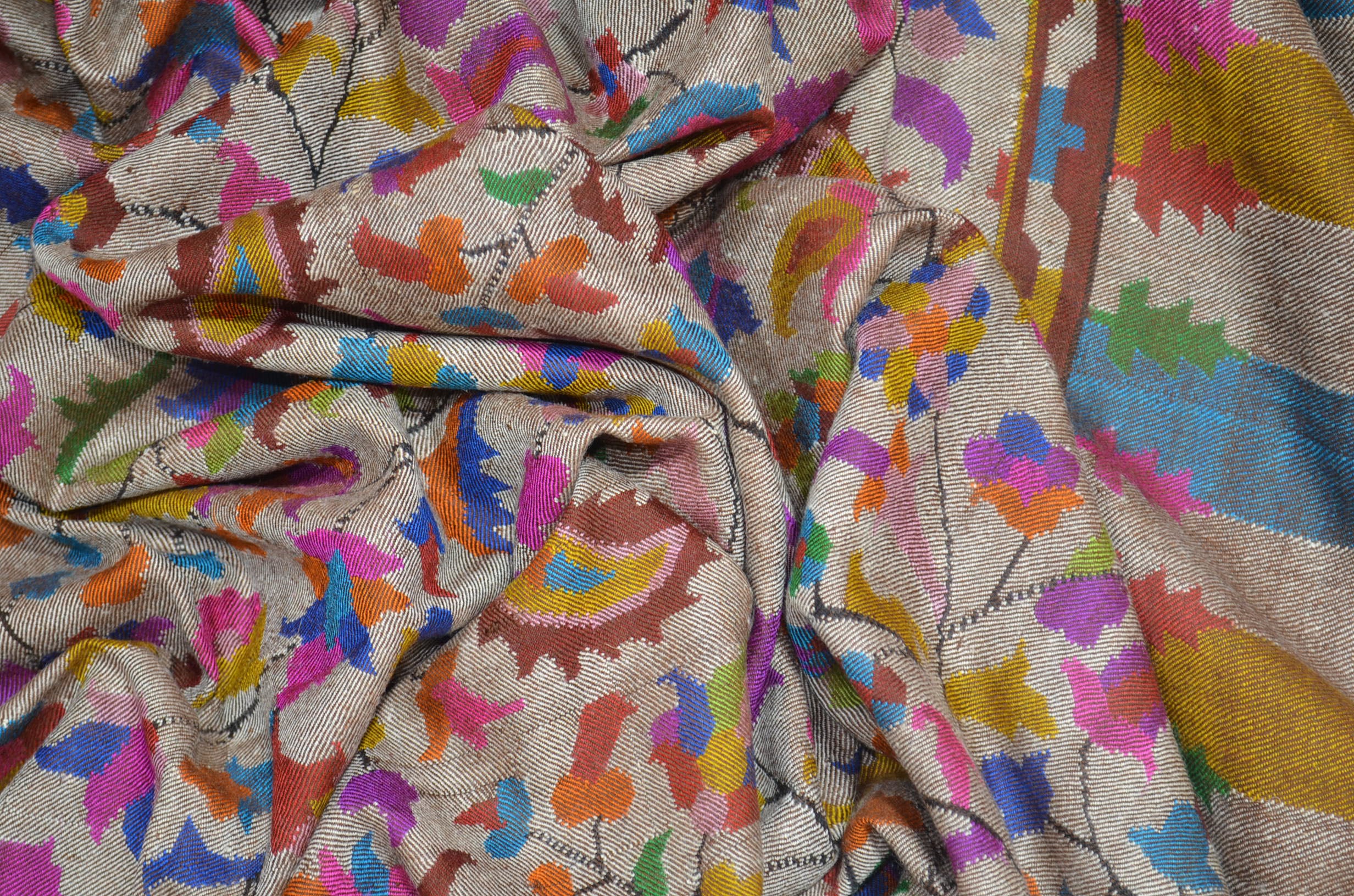 Natural Kani Jamawar Shawl