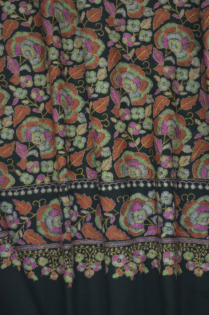 Black Design Embroidery Jamawar