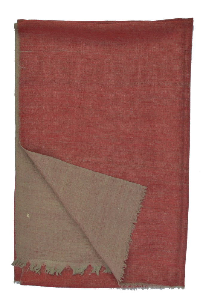 Natural Maroon Double Sided Pashmina