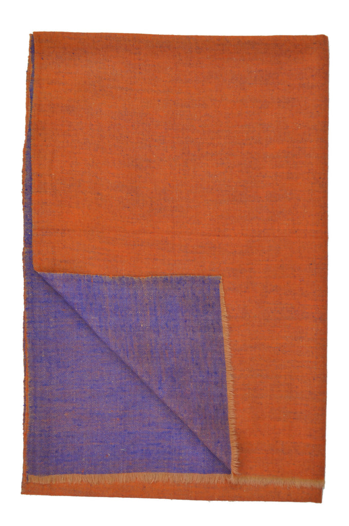 Orange Purple Double Sided Pashmina