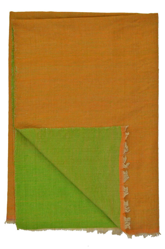 Green Orange Double Sided Pashmina