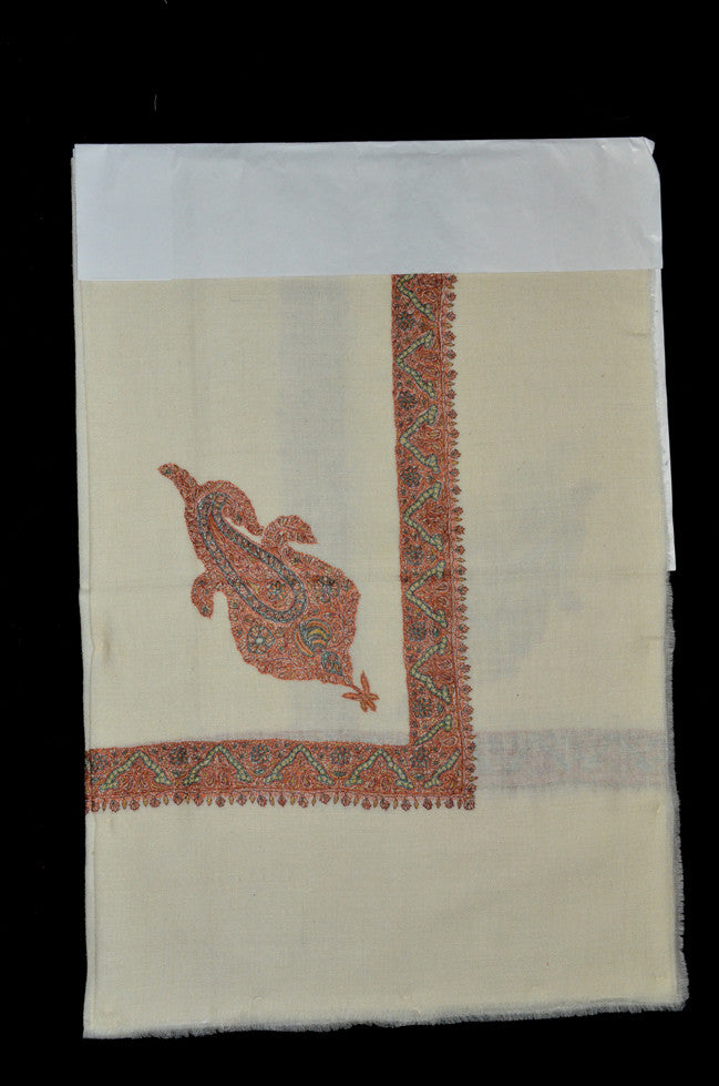 White Pashmina Mussar