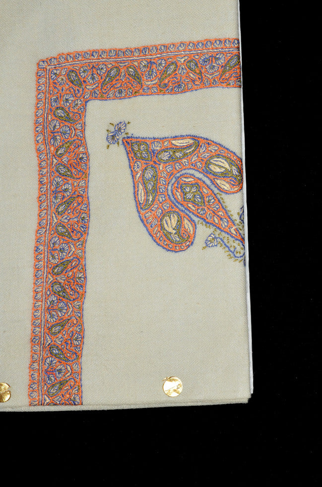 White Pashmina Mussar