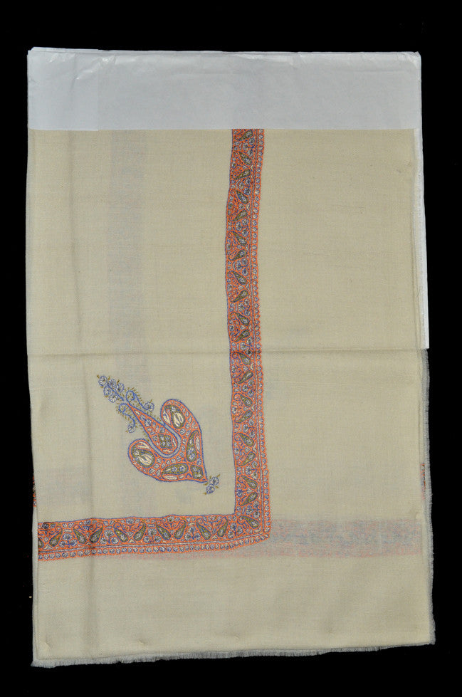 White Pashmina Mussar