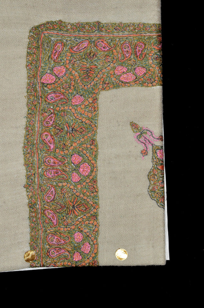 White Pashmina Mussar