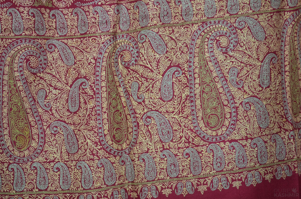beautiful-maroon-cashmere-pashmina-jamawar-shawl