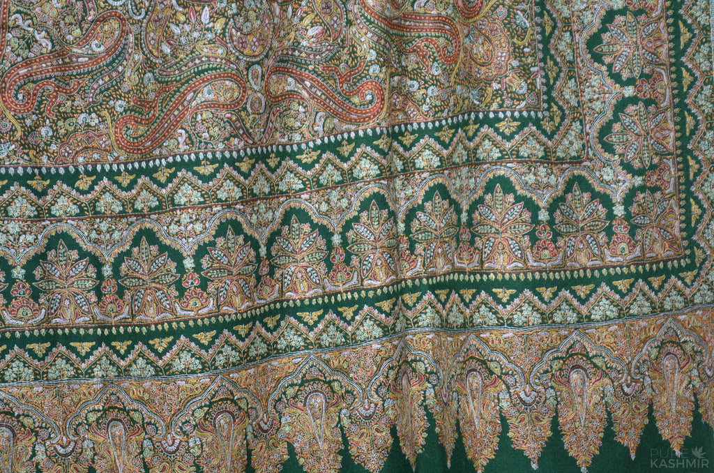 bottle-green-cashmere-pashmina-jamawar-shawl