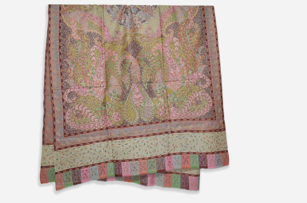 Beautiful Kalamkari Pashmina Jamawar Shawl