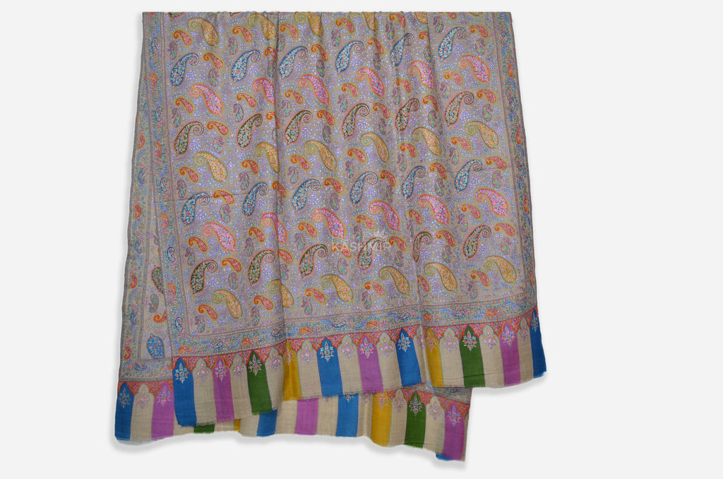 Natural Kalamkari Pashmina Jamawar Shawl