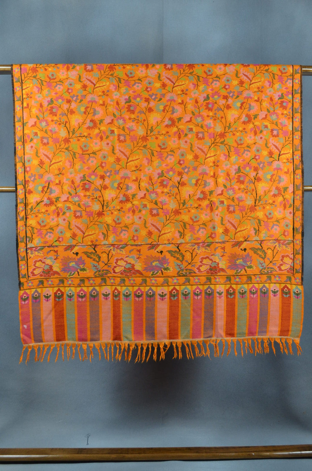 Orange Kani Pashmina Shawl
