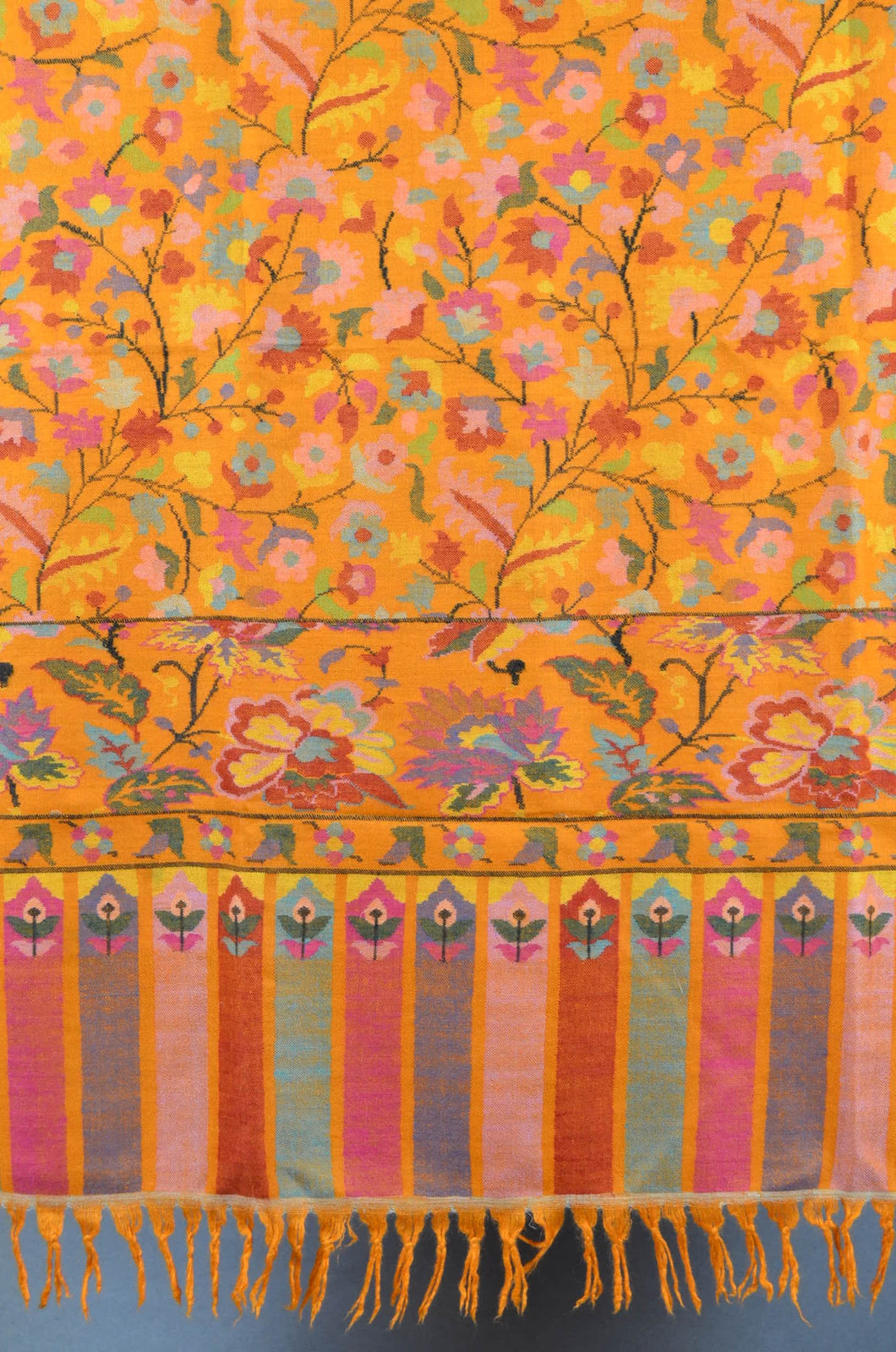 Orange Kani Pashmina Shawl