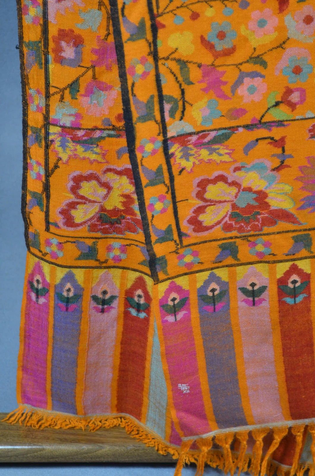 Orange Kani Pashmina Shawl