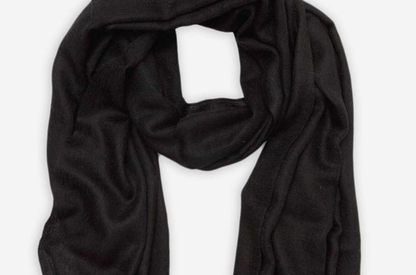 Black Cashmere Pashmina Handwoven Scarf/Shawl