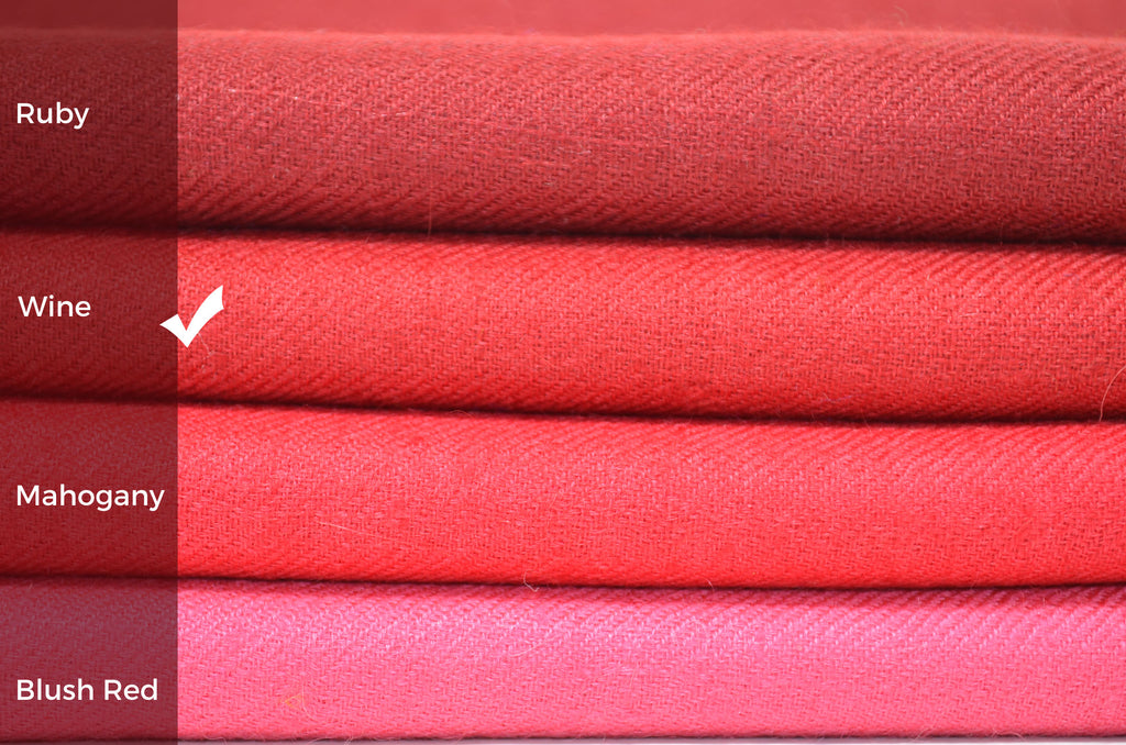 Beautifully light and scrumptiously soft "Wine" Cashmere Scarf is hand woven from the highest grade of 100% pure Cashmere from Kashmir.