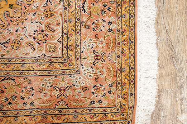Ivory And Mustard kashmir carpet