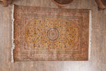Ivory And Mustard kashmir carpet