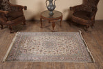 Ivory And Pink kashmir carpet