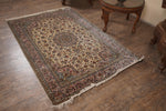 Ivory And Pink kashmir carpet