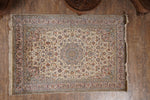 Ivory And Pink kashmir carpet
