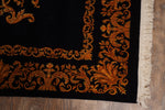 Navy Blue And Gold kashmir carpet